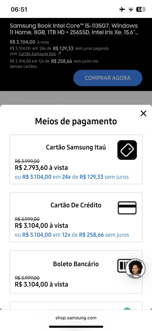 Imagem na descrição da promoção