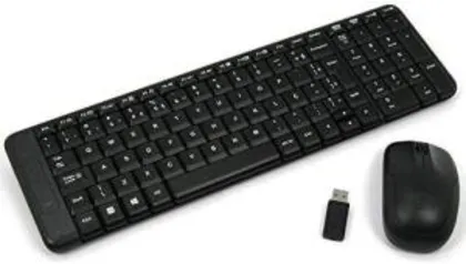 (Frete grátis Prime) Teclado + Mouse Logitech MK220 Wireless Preto - 920-004431