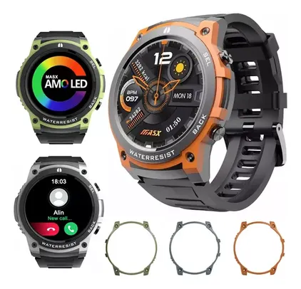 Smartwatch MASX Aurora One Premium Esportivo, À Prova D'água