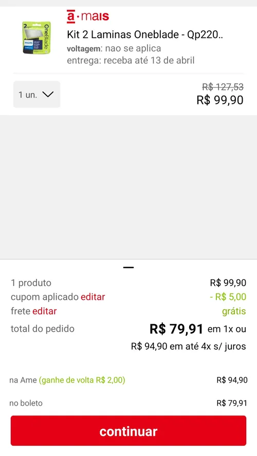 Imagem na descrição da promoção