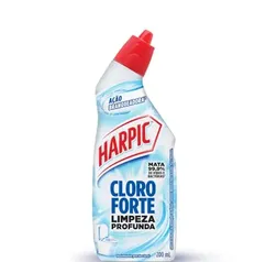 (REC /  ADD 10 unid) Harpic Cloro Forte - Desinfetante Sanitário Líquido Desodorizador, 200ml, Azul