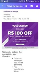 R$100 OFF em Produtos Selecionados na Netshoes