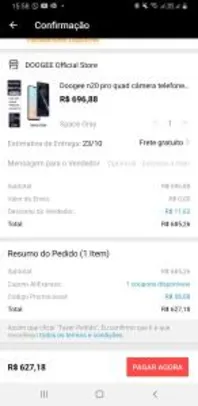 Doogee n20 pro quad câmera telefone R$ 627