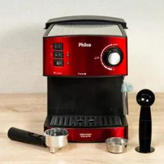 Cafeteira, Expresso 20 bar, 2 xícaras, Vermelho, 110V, Philco | R$441