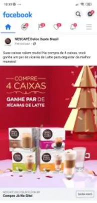 Ganhe 2 Xícaras Latte Grande - Na compra de 4 Caixas bebidas Dolce Gusto SITE