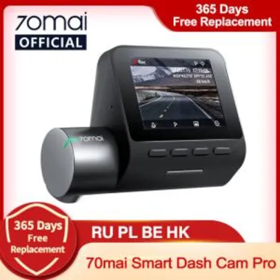 Câmera Automotiva Dash Cam Pro 70mai Wi-Fi Controle de Voz | R$368