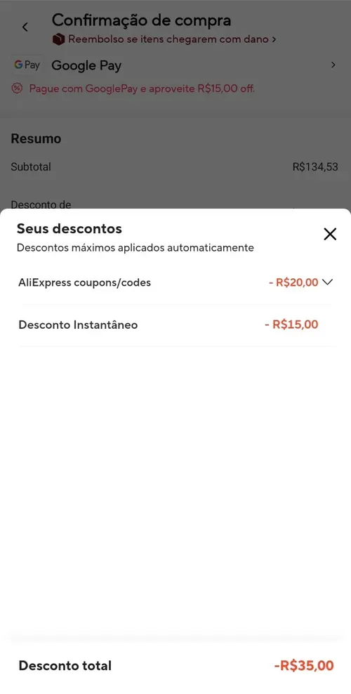 Imagem na descrição da promoção