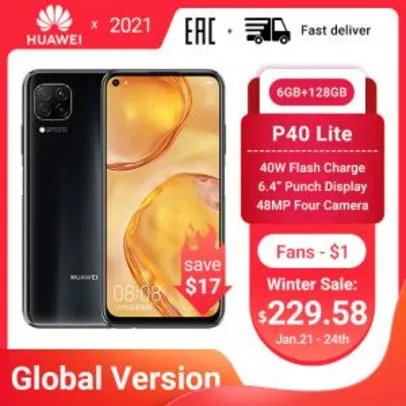 Smartphone Huawei p40 lite 6gb 128gb | R$ 1362