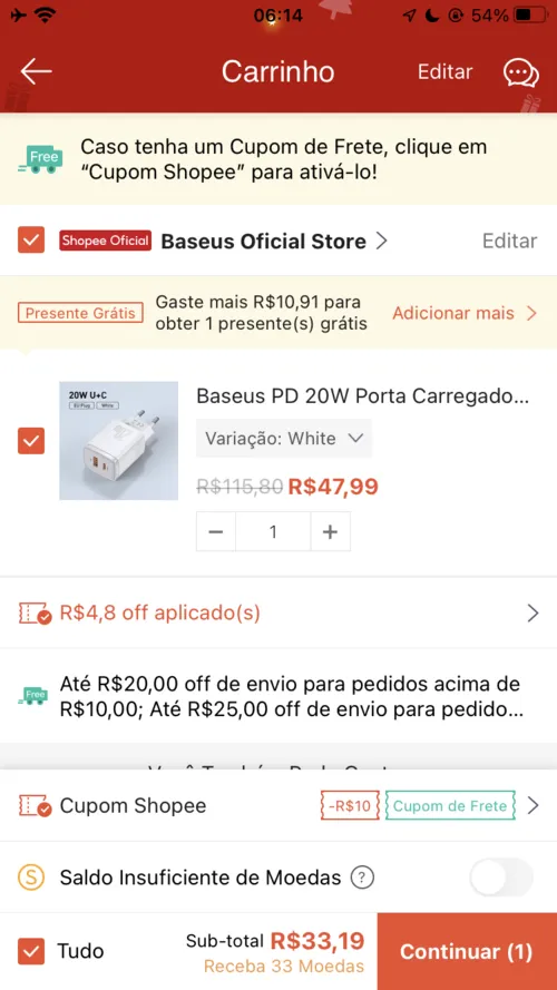 Imagem na descrição da promoção