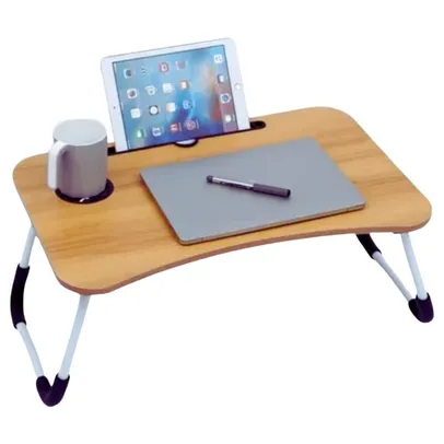 Mesa Mesinha Apoio Cama Sofá Suporte Notebook Tablet Copo Refeição Homi Office Dobrável