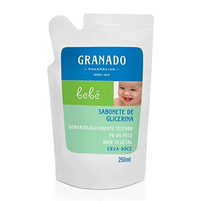 Refil Sabonete Glicerina Bebê Erva Doce, Granado, Verde, 250Ml