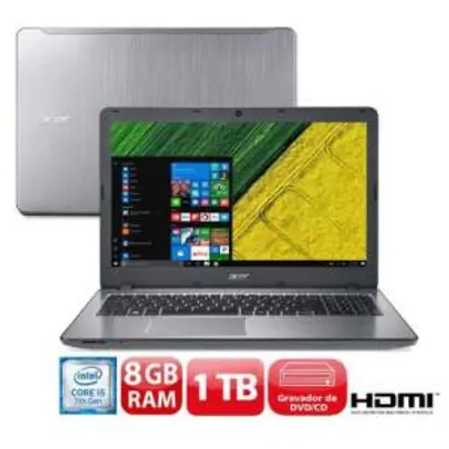 Notebook Acer Aspire F5-573-51LJ com Intel® Core™ i5-7200U, 8GB, 1TB por R$ 1979