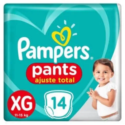 Fralda Pampers Descartável Pants Ajuste Total XG - 14 unidades + Frete ou retirada Grátis | R$ 18