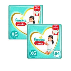 Kit 2 Fralda Descartável Pampers Premium Care Pants XG 64 Unidades cada