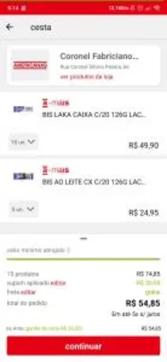 [R$20 de volta] 15 caixas de Bis - Opções | R$ 55 [R$2,33 cada]