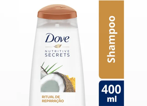 [6 UNIDADES] Shampoo Dove Ritual de Reparação 400ML | R$10,49 Cada
