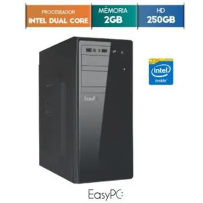 Computador Desktop Easypc Intel Dual Core 2.41 2gb Hd 250gb - R$ 499