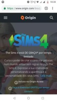 [Origin] The Sims 4 Pc/Mac grátis por tempo limitado