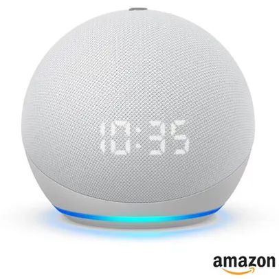 [PRIME] Assistente Alexa Amazon Echo Dot 4º Geração Branca com Relógio