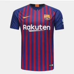 Camisa Barcelona Home 2018 s/n° Torcedor Nike Masculina - R$ 162