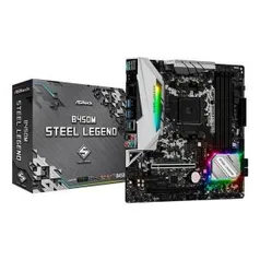 PLACA MAE ASROCK B450M STEEL LEGEND DDR4 SOCKET R$ 750