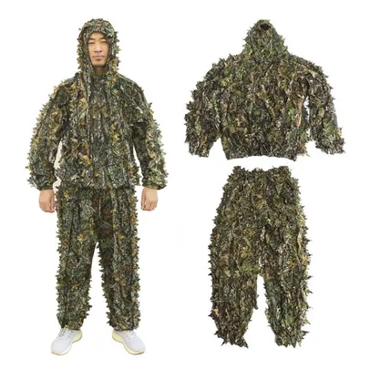 Roupa De Camuflagem Com Folhas 3d Para Uso Externo