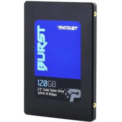 SSD Patriot Burst, 120GB, Sata III, Leitura 560MBs e Gravação 540MBs | R$140