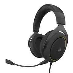 Headset Gamer Corsair HS60 Pro 7.1 Com Adaptador USB - Preto e Amarelo