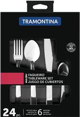 Faqueiro Inox Malibu, 24pc, Tramontina, Inox | R$ 44