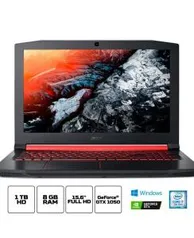 Notebook Gamer Aspire Nitro AN515-51-77FH Intel Core i7 8GB (Geforce GTX 1050 com 4GB) 1TB Tela IPS 15,6" W10 - Acer