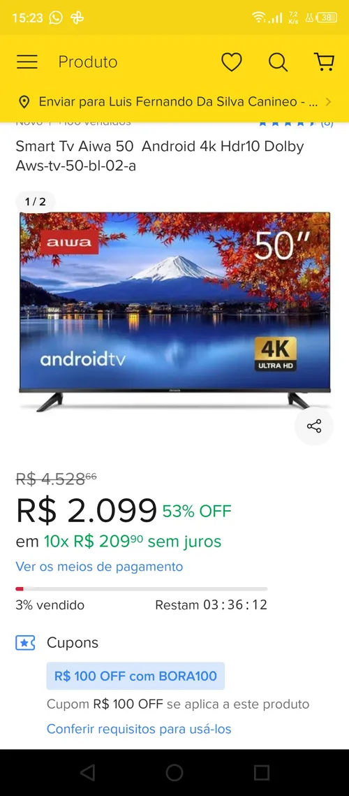 Imagem na descrição da promoção