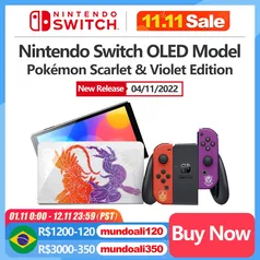  Nintendo Switch OLED (Edição Limitada Pokémon Scarlet & Violet)