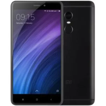 Smartphone Xiaomi Redmi Note 4 3GB RAM 32GB ROM Snapdragon 625 4G - GLOBAL VERSION BLACK - R$497