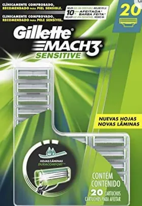 [Prime] Gillette 20 cargas Mach3 Sensitive | R$103