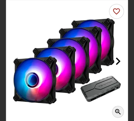 Kit Ventoinhas Aigo DarkFlash Infinity 8, 5x120mm, 1800RPM, A-RGB, INF85in1