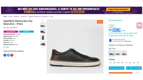 Imagem na descrição da promoção