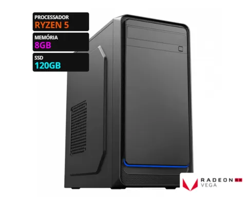 Computador T-Home Crate AMD Ryzen 5 4600G / DDR4 8GB / SSD 120GB