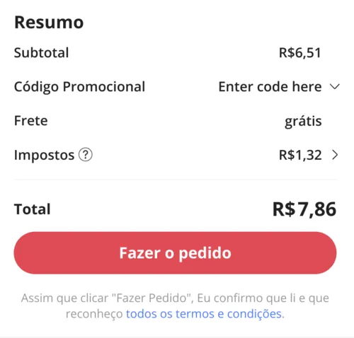 Imagem na descrição da promoção