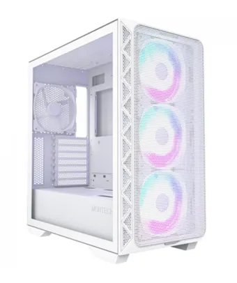 Gabinete Gamer Montech Air 903 Max, Mid Tower, E-ATX, White, Sem Fonte, Com 4 Fans