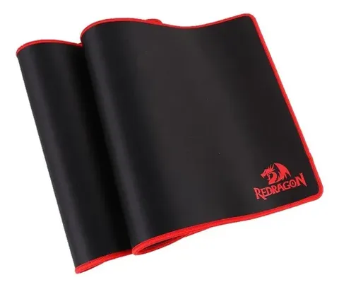 Mouse Pad Redragon P003 Suzaku de borracha e tecido gg 300mm x 800mm x 3mm preto/vermelho