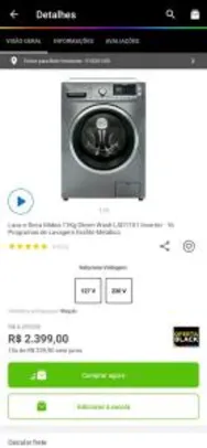 Lava e Seca Midea 11Kg Storm Wash LSD11X1 Inverter - 16 Programas de Lavagem Grafite Metálico | R$ 2399