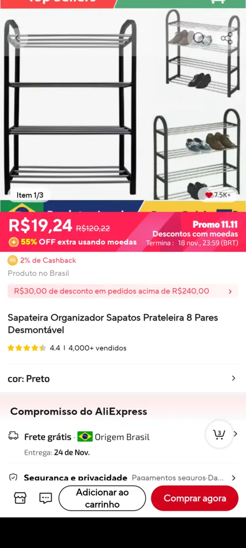 Imagem na descrição da promoção