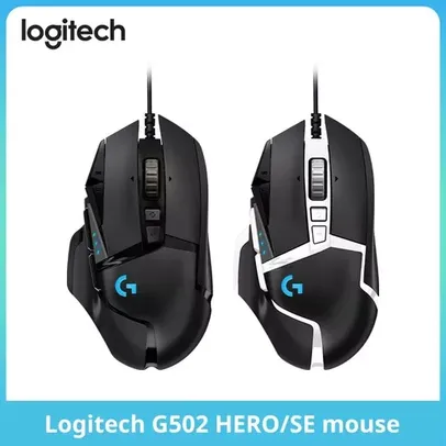 Mouse Gamer Logitech G502 HERO com RGB Lightsync - 11 Botões Programáveis, Ajustes de Peso e Sensor Hero 25K