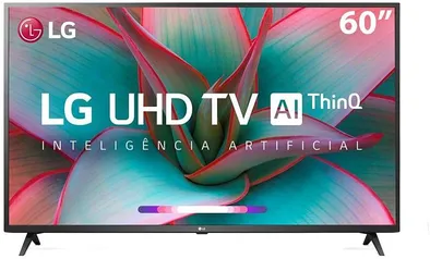 Smart TV LG 60" 4K UHD WiFi Bluetooth HDR Inteligência Artificial ThinQ AI Smart Magic Google Assistente Alexa R$3106