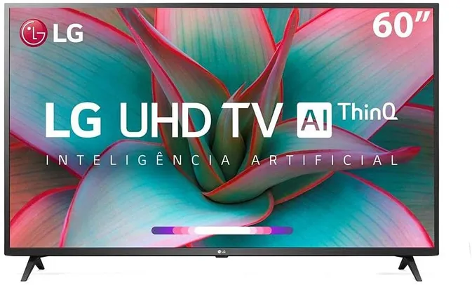 Smart TV LG 60" 4K UHD WiFi Bluetooth HDR Inteligência Artificial ThinQ AI Smart Magic Google Assistente Alexa R$3106