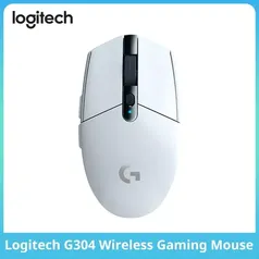 Mouse Gamer Logitech G304 com 6 botões programáveis - 12.000DPI, Branco