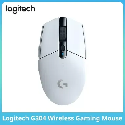 Mouse Gamer Logitech G304 com 6 botões programáveis - 12.000DPI, Branco