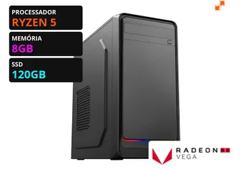 Computador T-Home Crate AMD Ryzen 5 4600G / DDR4 8GB / SSD 120GB