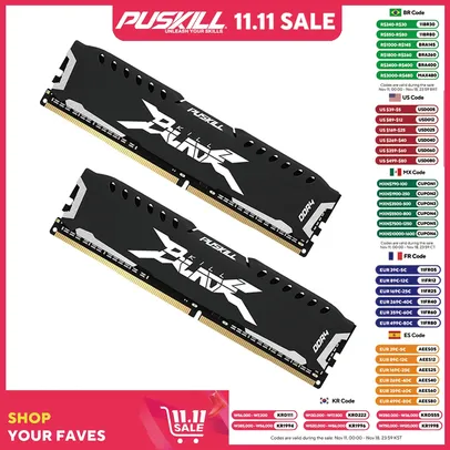 [TX Inclusa] Memória Ram PUSKILL 2X8GB (16GB) 2666Mhz 