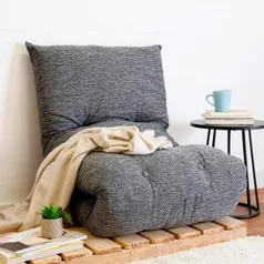 FUTON DOBRAVEL DE ESPUMA SOLTEIRO GRAFITE | R$100